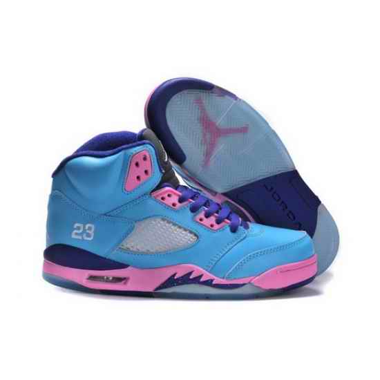 Air Jordan 5 Shoes 2013 Womens Grade AAA Light Blue Purple Pink
